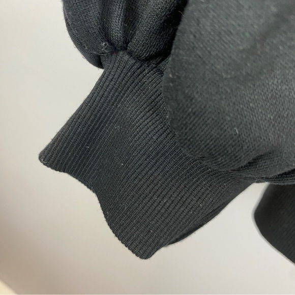 Zara Knit Bell Sleeve Cotton Oversized Turtleneck Sweater Small Black - Picture 4 of 11